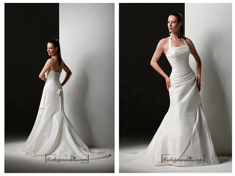 Wedding - Beautiful Elegant Exquisite Taffeta Sheath Wedding Dress In Great Handwork