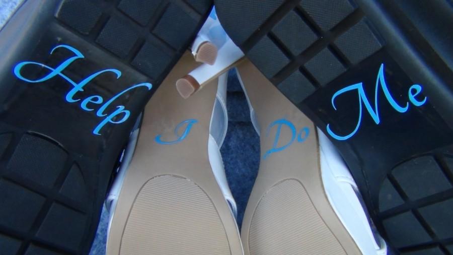 زفاف - I Do Help Me Vinyl Stickers For Wedding High Heel Shoes Bridal Shower Gift Bride Groom Present Accessories Picture Props