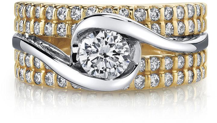 Wedding - MODERN BRIDE Sirena 1 CT. T.W. Diamond 14K Two-Tone Gold Bridal Ring