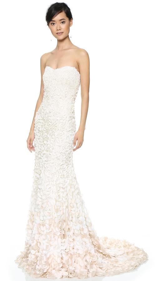 زفاف - Theia Courtney Strapless Petal Gown