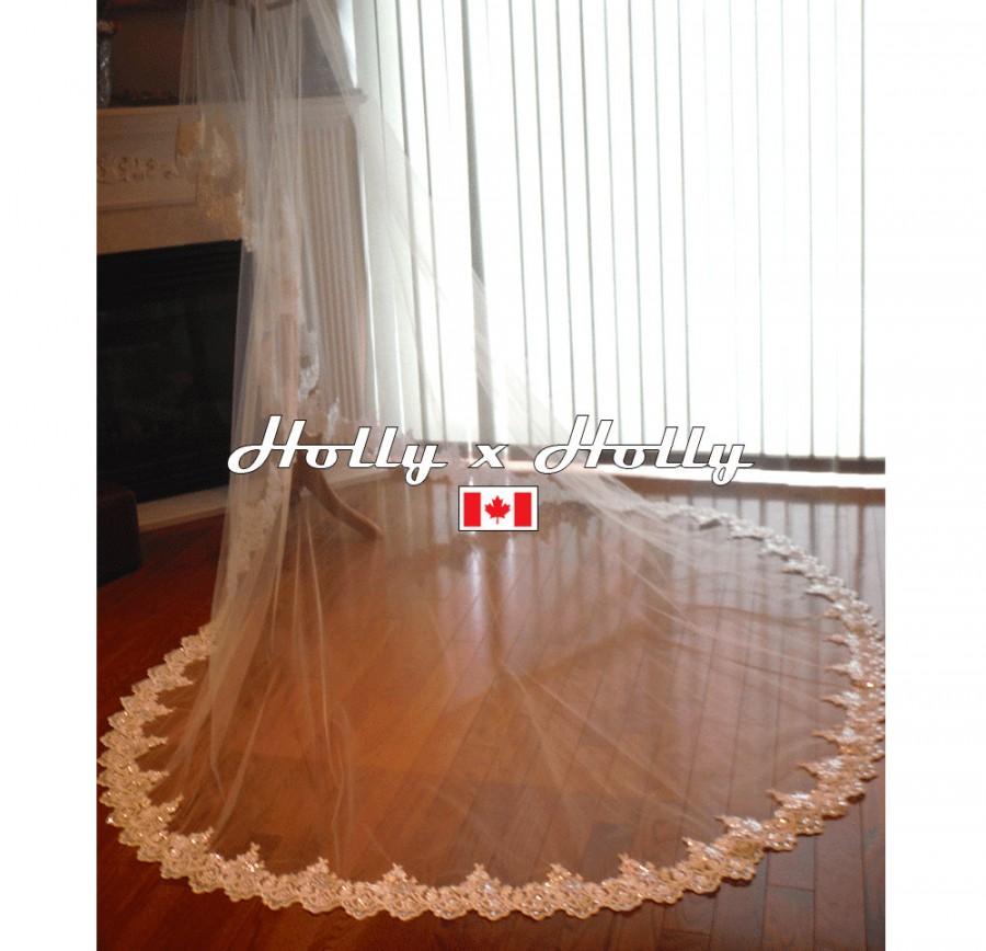 Mariage - Lace wedding veil cathedral wedding veil cathedral veil lace veil