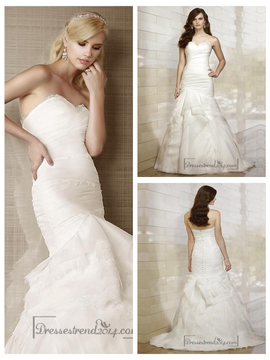زفاف - Lovely Fit and Flare Sweetheart Lace Layers Wedding Dresses
