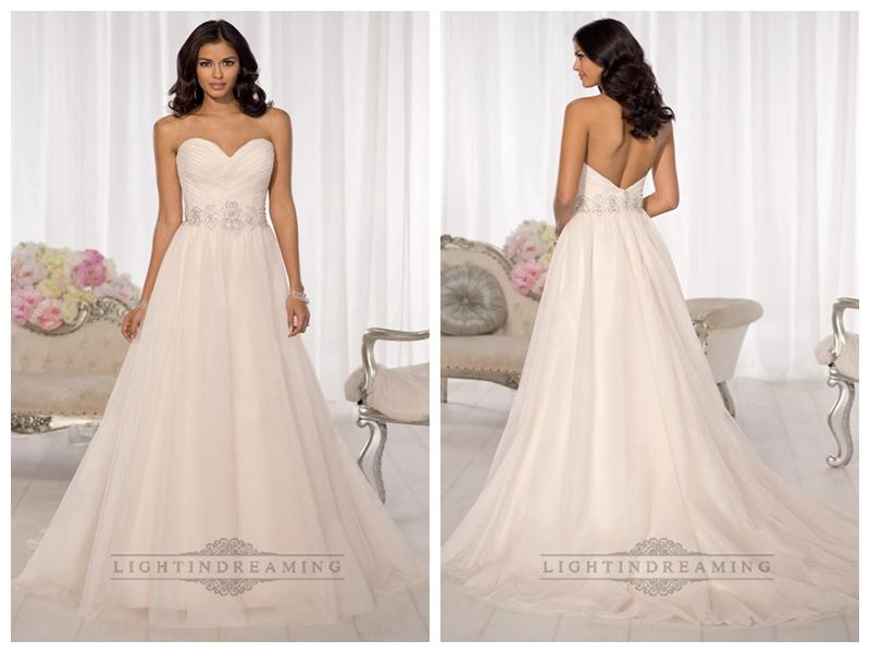 زفاف - Simple Criss-cross Sweetheart A-line Wedding Dresses