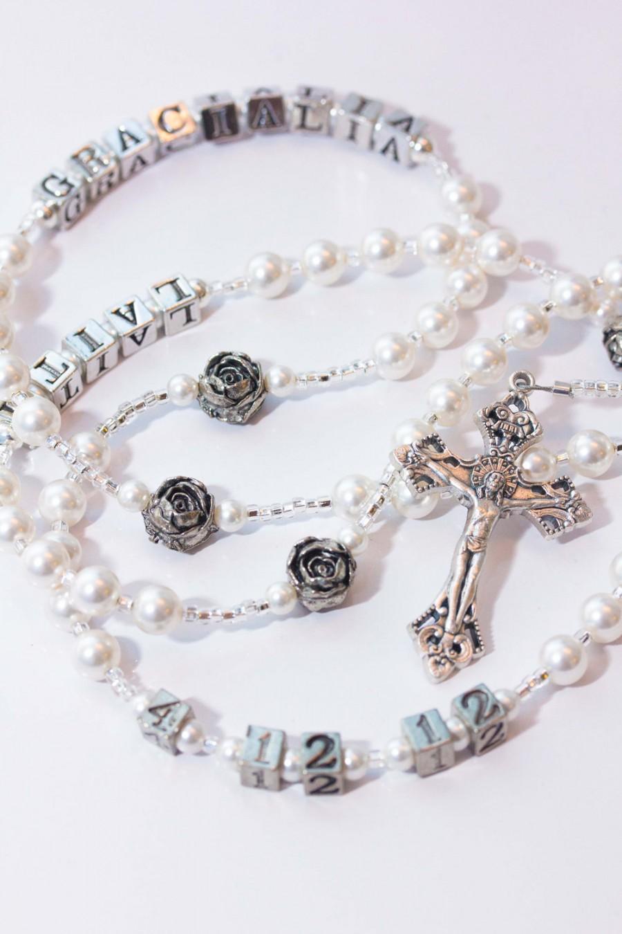 Свадьба - Wedding Rosary with names and date