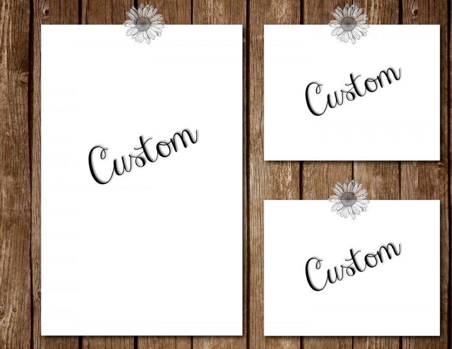 Wedding - Custom Design Invitation Set - Build Your Own Printable Wedding Invitation - Request what you want! - DIY