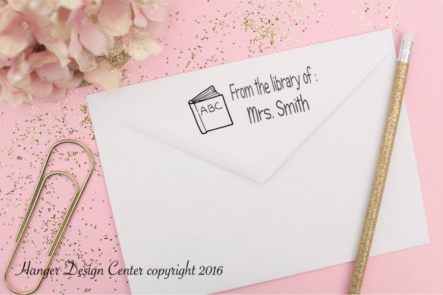 Wedding - 40% OFF SALE Personalized Teacher Stamp / Excellent Job/ From the desk of /