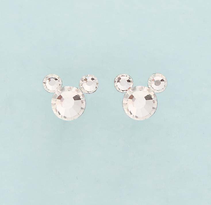 زفاف - Crystal Mouse Earrings Bling Wedding Swarovski Bridal Earrings Mouse Jewelry