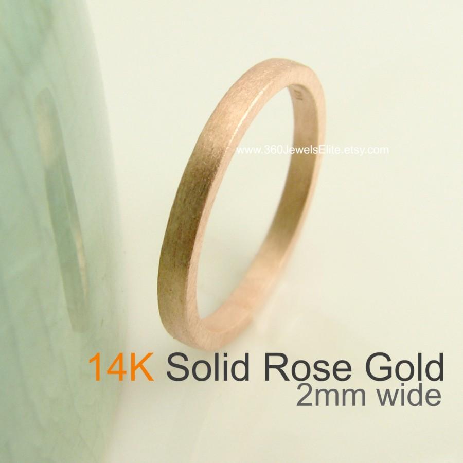زفاف - Have a rose gold wedding with this 2mm vintage rose gold ring