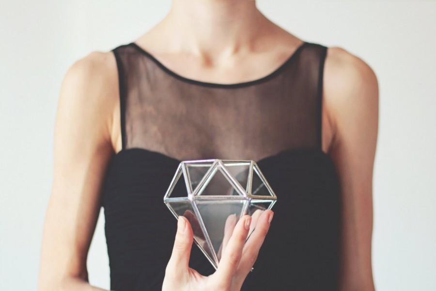 Свадьба - NEW! Mini Geometric Terrarium / Valentine's Day Decor / Diamond Ring Bearer Box / Valentine Gifts / Wedding Ring Box / Geometric Ring Bearer