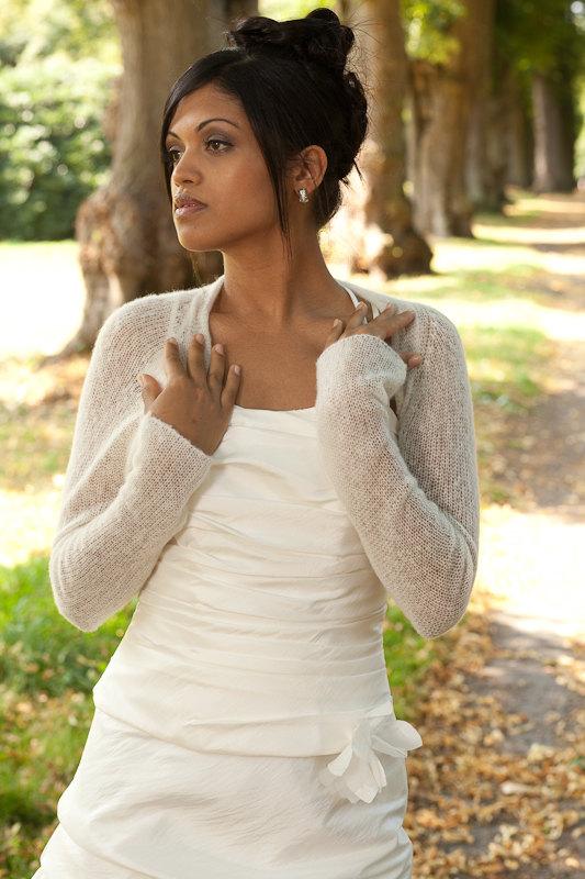 Mariage - Bridal Shrug soft wool baby alpaca for your wedding dress or for your evening dress