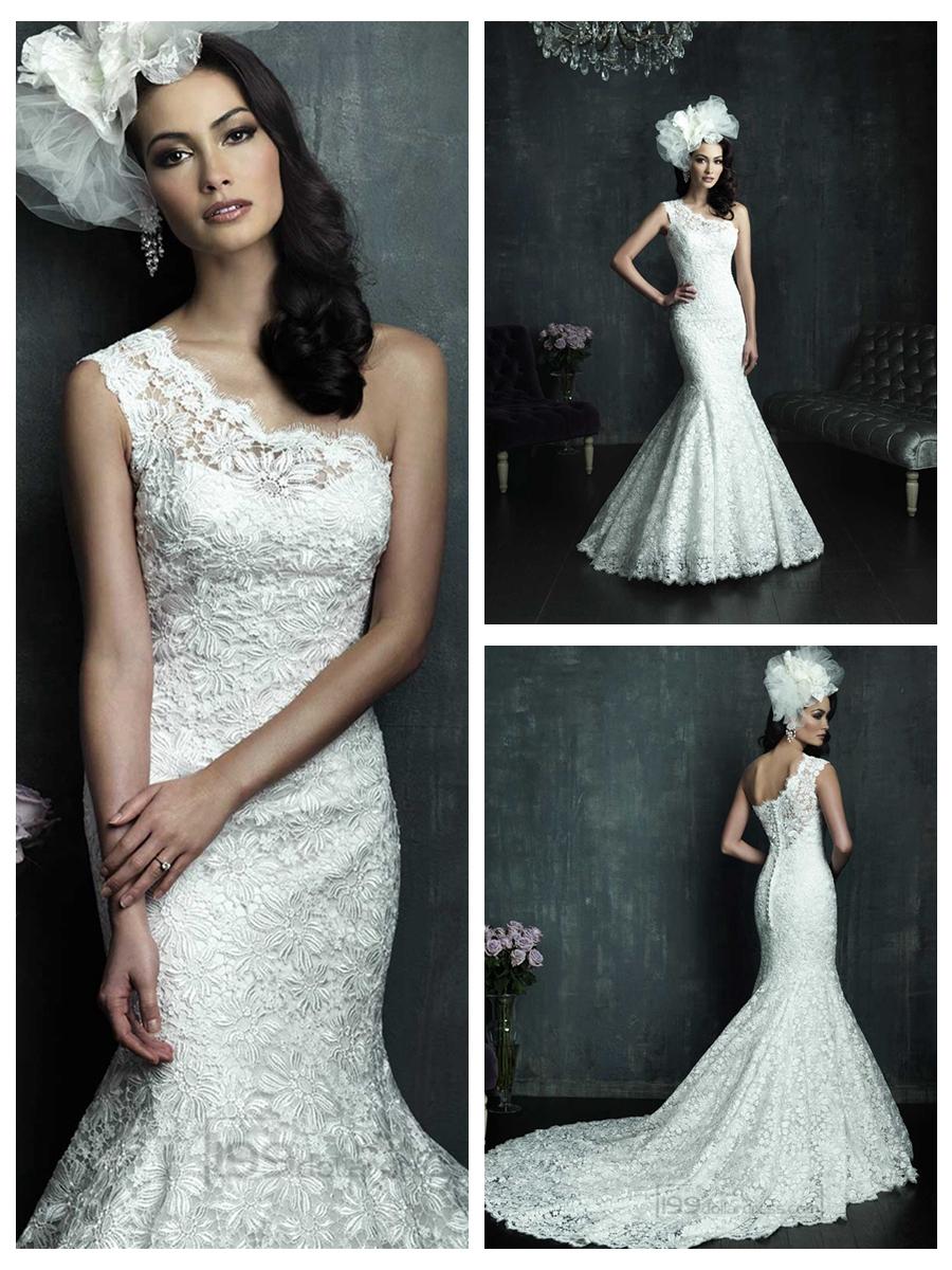 Cap Sleeve One Shoulder Lace Appliques Mermaid Wedding Dresses 2454246 Weddbook 6473