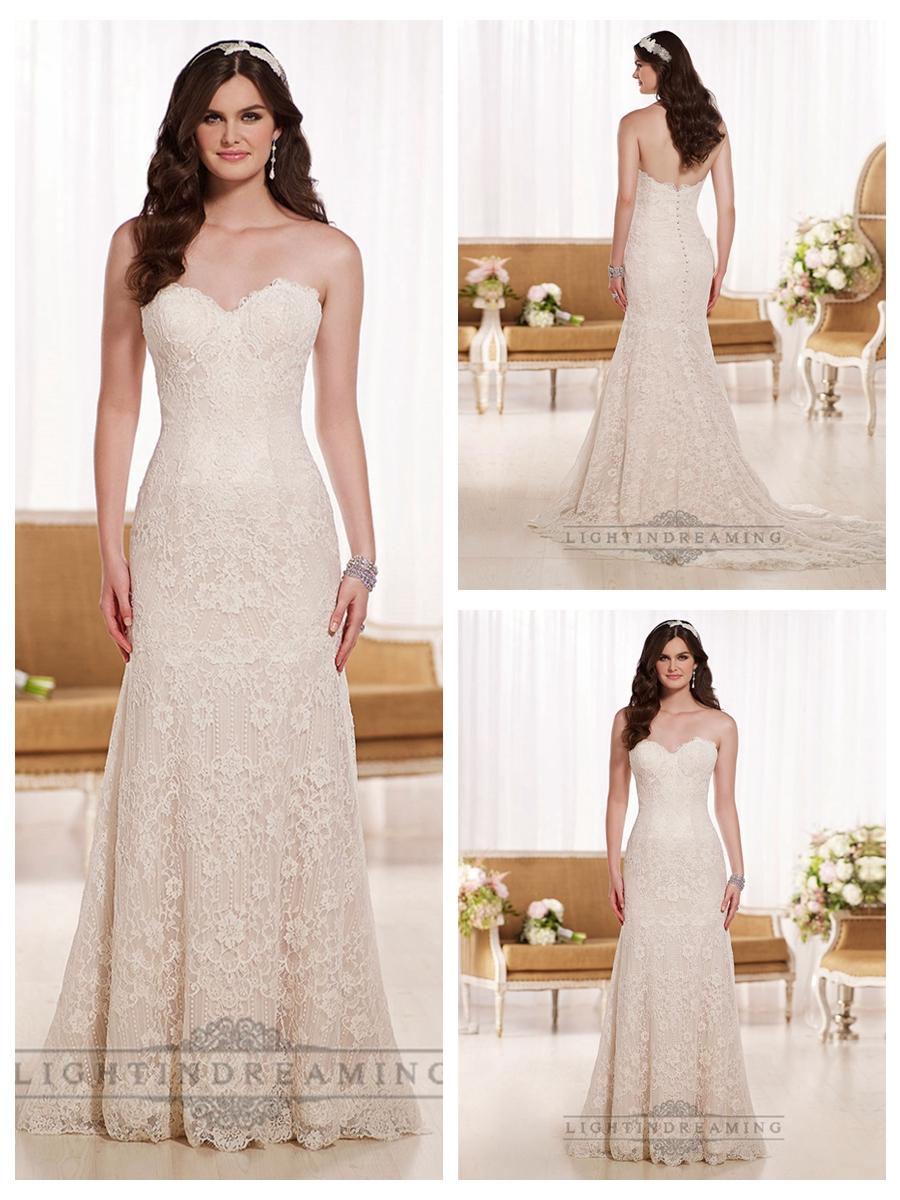 Wedding - Scalloped Sweetheart A-line Lace Wedding Dresses