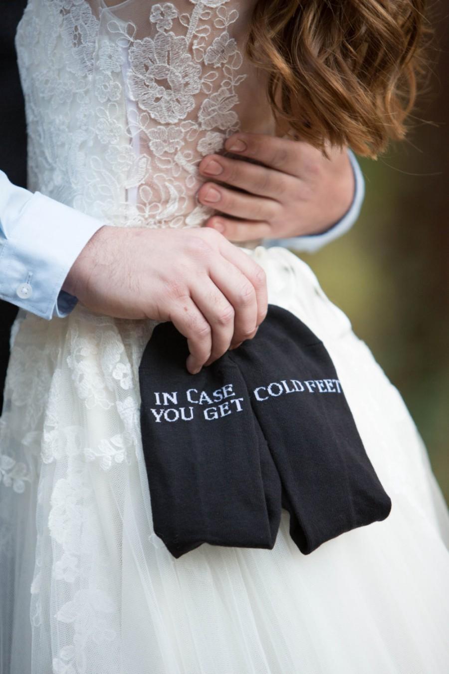 Свадьба - In case you get cold feet socks, wedding, grooms socks, cold feet socks