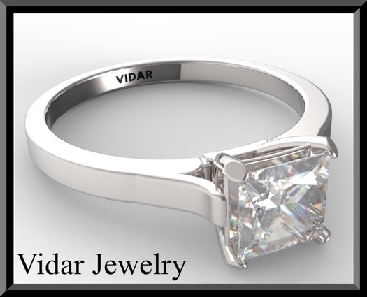 Wedding - Diamond Solitaire Engagement Ring,Diamond Engagement Ring,Princess Cut Engagement Ring,Unique,Solitaire,Gold,Luxury,Diamond Ring,Custom