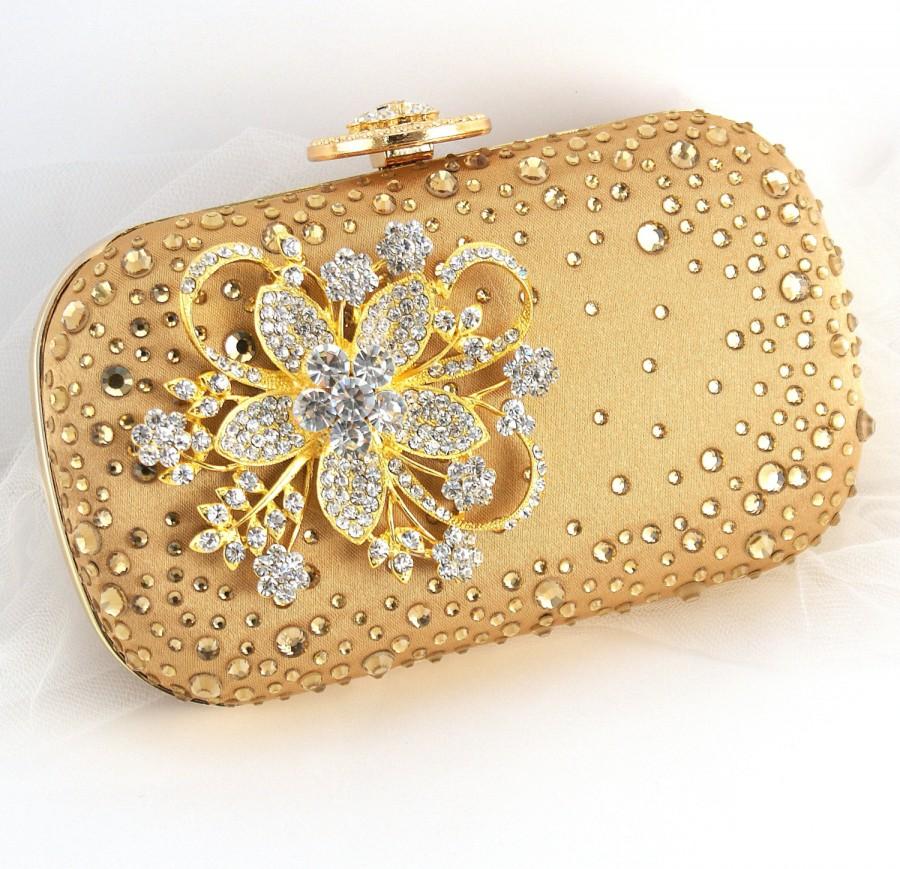 gold bridal clutch