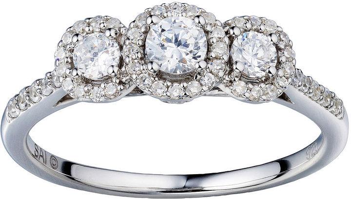 زفاف - FINE JEWELRY Love Lives Forever 1/2 CT. T.W. Diamond 3-Stone Engagement Ring