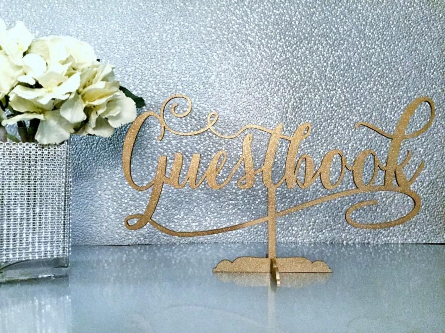 Wedding - Guestbook Table Sign, Guestbook Wedding Sign, Wedding Signage, Elegant Guestbook Sign