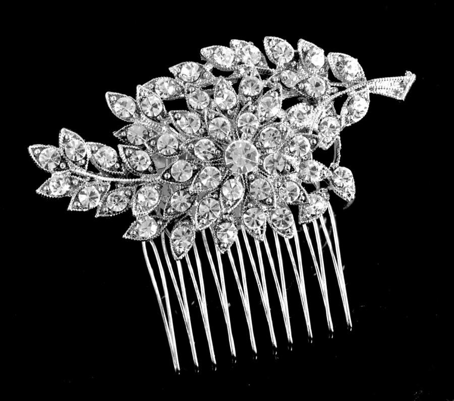 Hochzeit - BRIDAL COMB, wedding comb,Bridal Hair comb,crystal hairpiece,bridal head piece,bridal hair accessories - Jozefine-