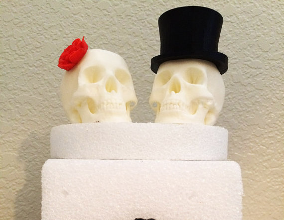 Mariage - 3D Bride and Groom Skull