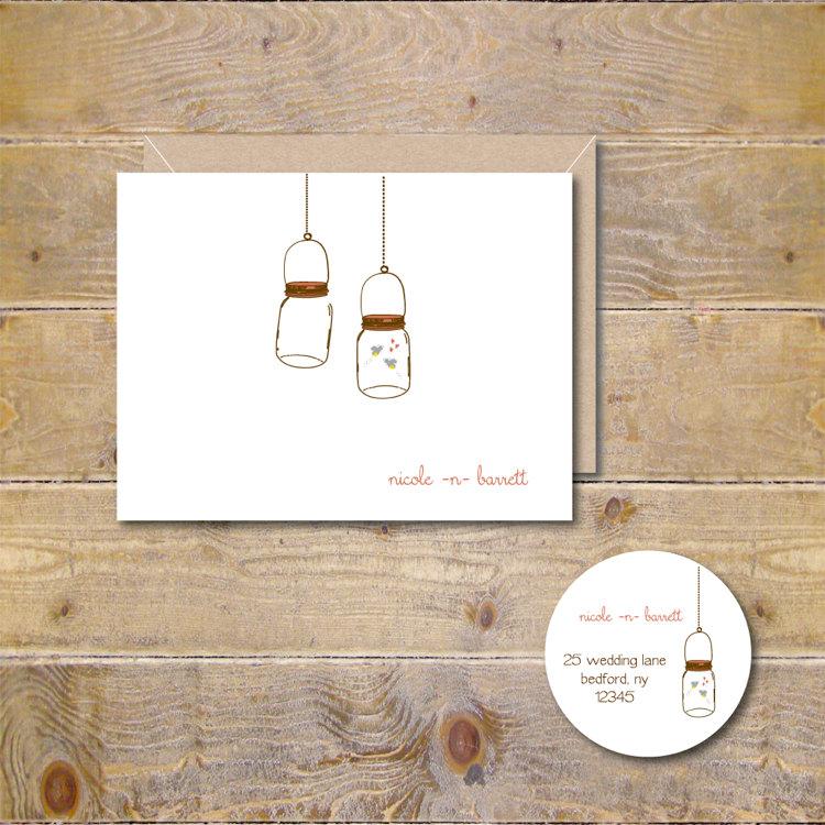 Hochzeit - Personalized Wedding Thank you Cards - Thank You Notes - Bridal Shower Thank You Cards - You Light Me Up