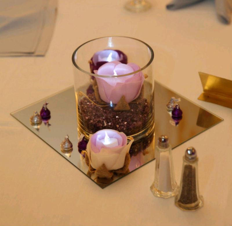 زفاف - Flower LED Holder- Set of 6, Rustic LED Centerpiece, LED Light Holder, Rustic Table Decoration, Country Rustic Chic Wedding Centerpiece