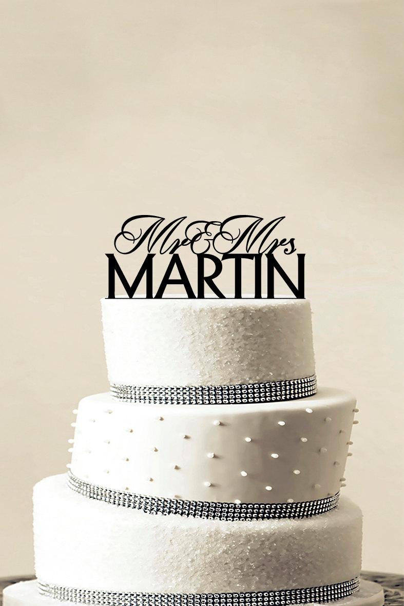 زفاف - Custom Wedding Cake Topper - Personalized Monogram Cake Topper - Mr and Mrs - Cake Decor - Bride and Groom