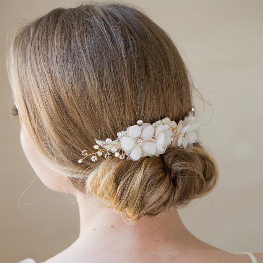 Свадьба - Wedding hair comb, Bridal hair comb, Pearl hair comb,Wedding hair accessories, Gold bridal hair comb, Bridal hair piece, Wedding headpiece