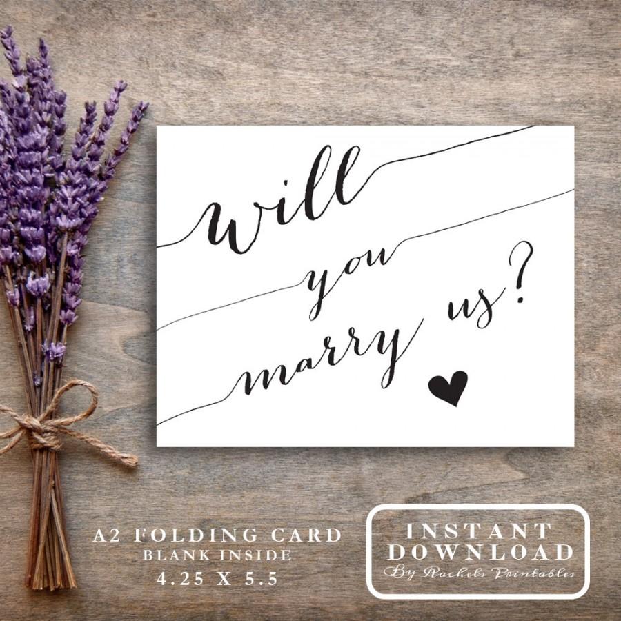 Will You Marry Us Card Printable Will You Marry Us Ask Officiant Proposal Bridal Party Cards 2455915 Weddbook