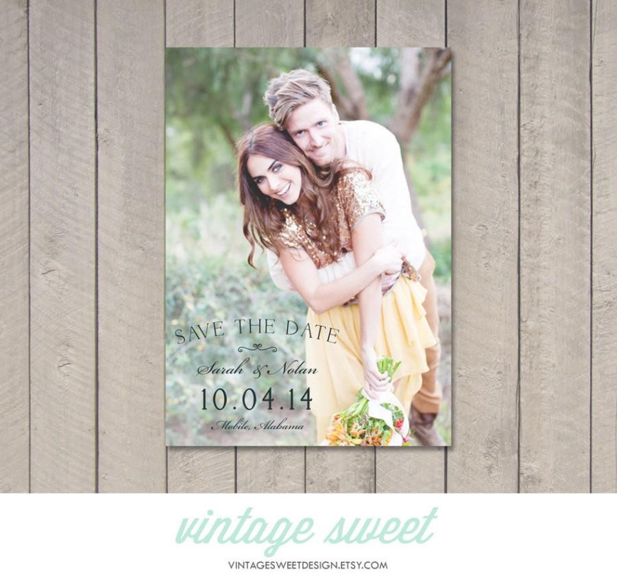 Mariage - Save the Date Card / Magnet (Printable) by Vintage Sweet