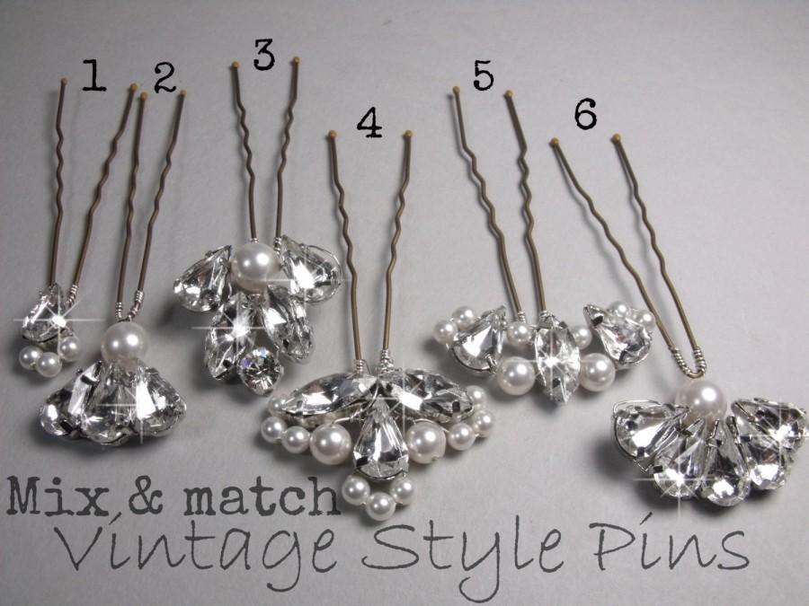 vintage pearl hair pins