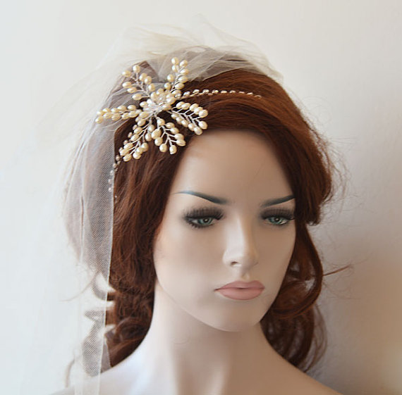 زفاف - Pearl Wedding Headband, İvory Pearl Bridal Hair Comb, Wedding Headband, Bridal Hair Accessory, Wedding Hair Accessories
