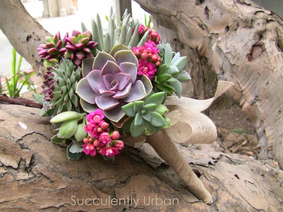 Mariage - Wedding succulent bouquet, Succulent bridal bouquet, Bridal bouquet