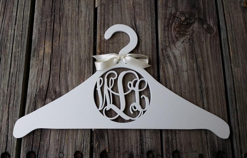 Свадьба - Monogram Hanger - Personalized Wedding Dress Hanger - Monogram Hanger For The Bride - Bridesmaids Gift