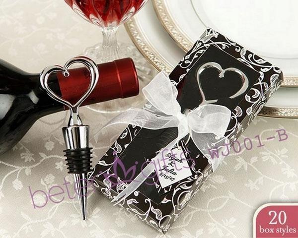 Wedding - Chrome Heart Bottle Stopper Wedding Gift Ideas WJ001/B