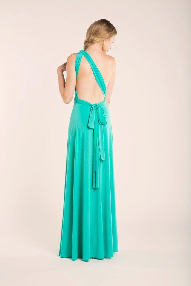 Mariage - Light turquoise Floor Length Infininty Dress, light turquoise, Long Dress, Long party Dress, Versatile Dress, turquoise Dress Prom