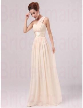 Hochzeit - A-line One Shoulder Chiffon Bridesmaid Dress (BTBD708)