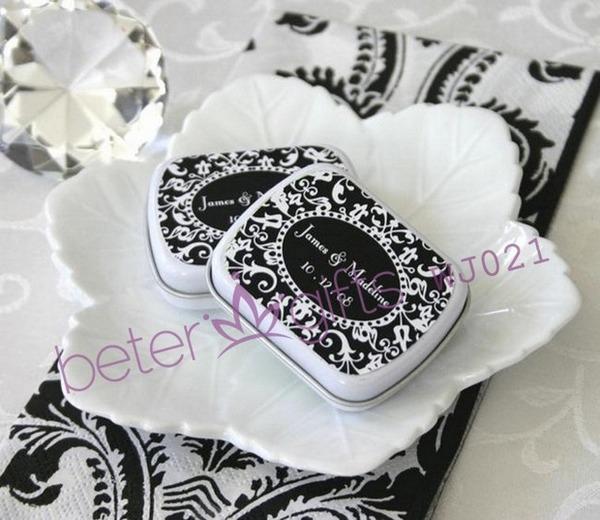 Mariage - BeterGifts WJ021 Damask Mint Tins Favor Box,Giftbox