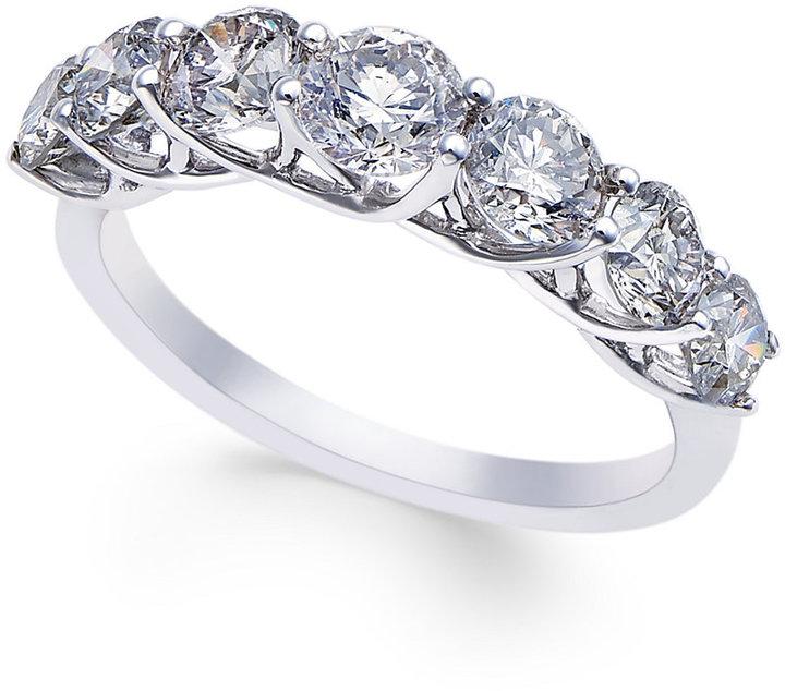 Wedding - Diamond Seven-Stone Band (2 ct. t.w.) in 14k White Gold