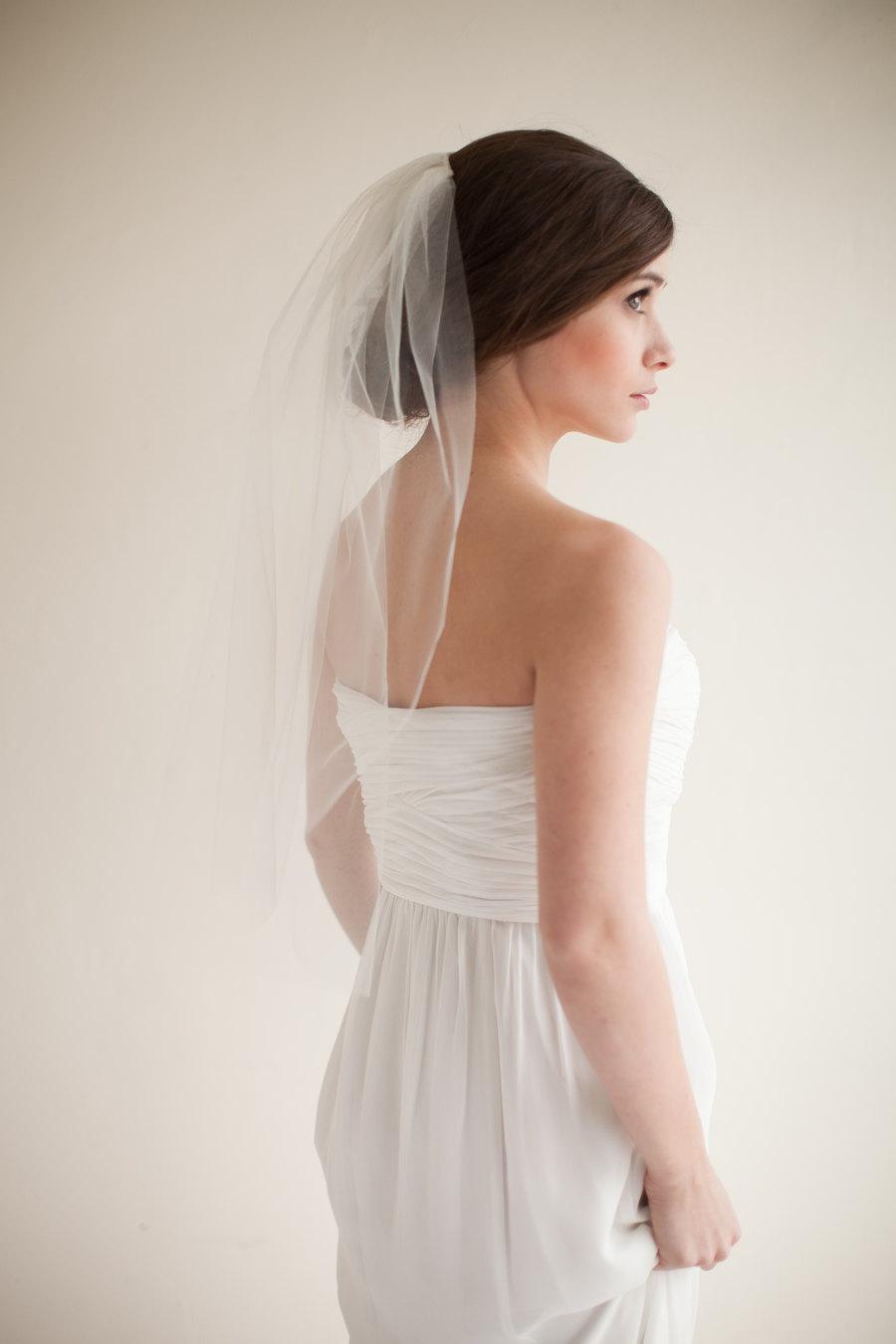 زفاف - Add a Blusher to your wedding veil- add only to purchased veil from my shop , Addie- Style 6713