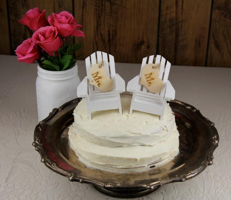 Hochzeit - Adirondack Chair Cake Topper-Adirondack Wedding-Beach Chair Cake Topper-Beach Wedding-Beach Chair-Adirondack Chair