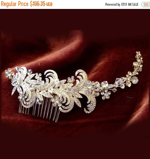 Hochzeit - Bridal headband, rhinestone headband, Crystal headband, pearl headband, wedding hair accessory, bridal accessory