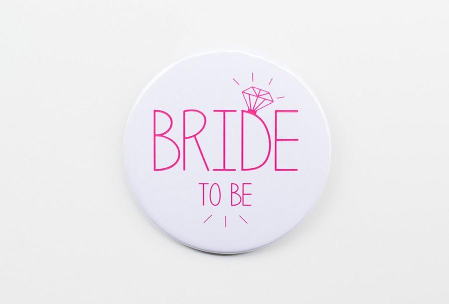 زفاف - 1 x White Bride to Be Badge - Hen Night / Hen Party / Bachelorette Badge