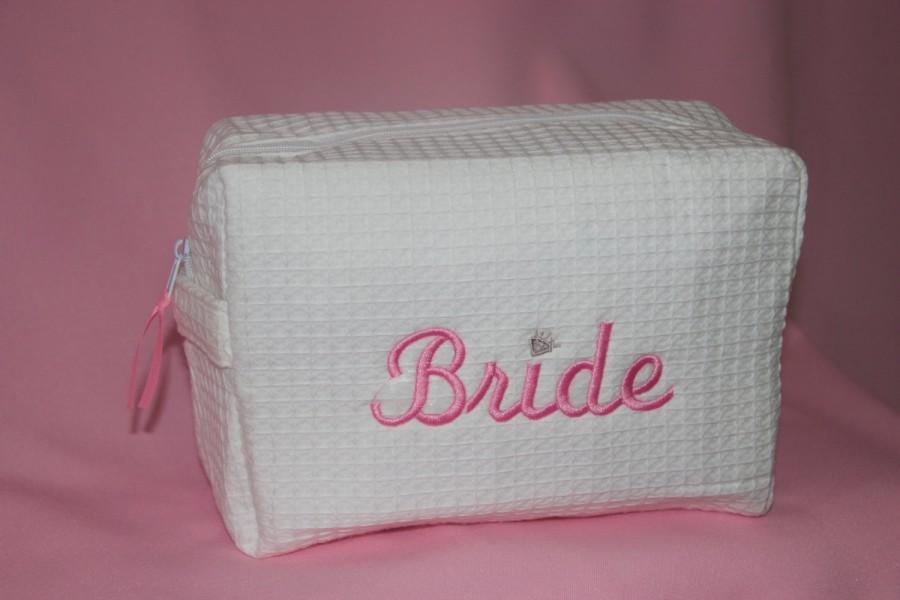 زفاف - Bride,  Bridesmaid and Bridal Party Cosmetic Bag