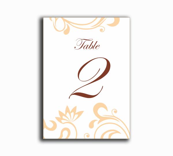Hochzeit - Printable Table Numbers DIY Instant Download Elegant Table Number White Peach Wedding Table Numbers Printable Table Cards Digital (Set 1-20)