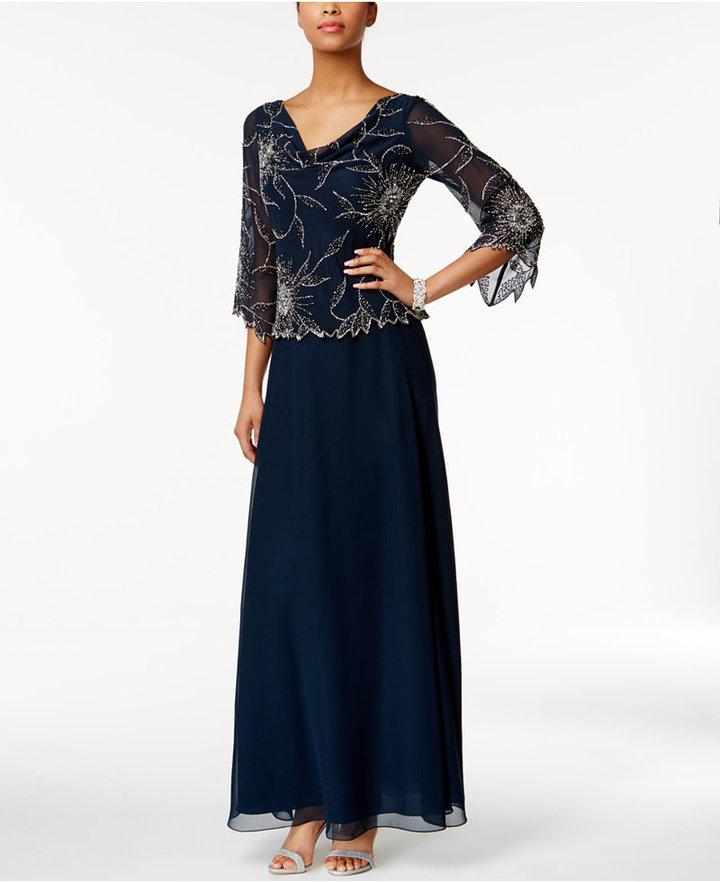 Hochzeit - J Kara Embellished A-Line Gown