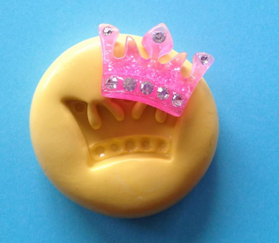 Mariage - Miniature Princess CROWN Silicone MOLD - Fondant Mold, Crown Mold, Clay Mold, Cake Topper, Princess Crown Mold, Cupcake Topper, Cake Pops