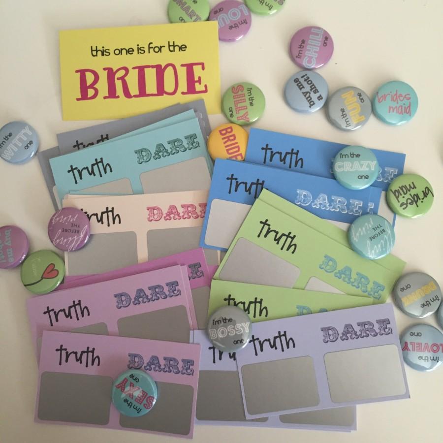 Wedding - 24 Truth or Dare Scratchoff Cards - Bachelorette Party Pack
