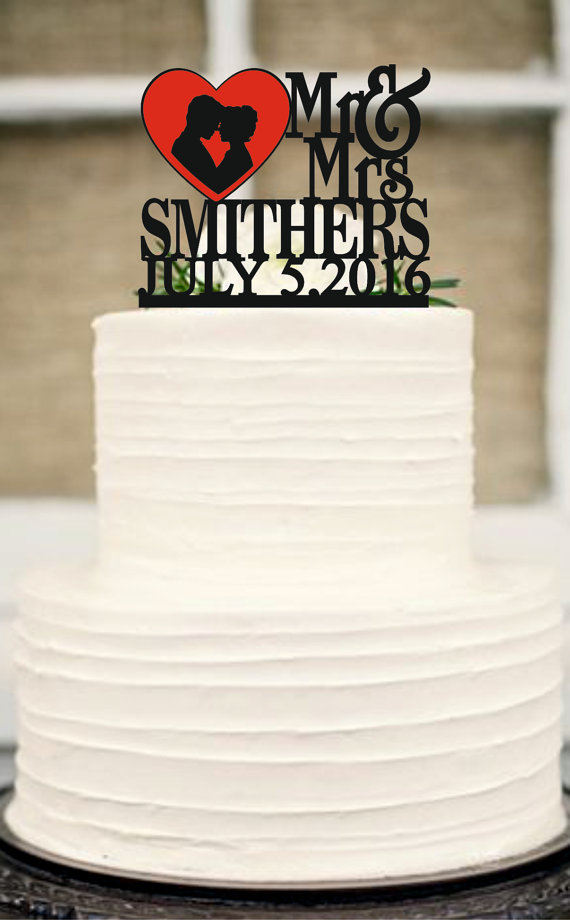 Wedding - Wedding Cake Topper,Mr and Mrs wedding Cake Topper With Surname,Heart Topper,Custom Cake Topper,Personalized Cake Topper,Rustic Cake Topper