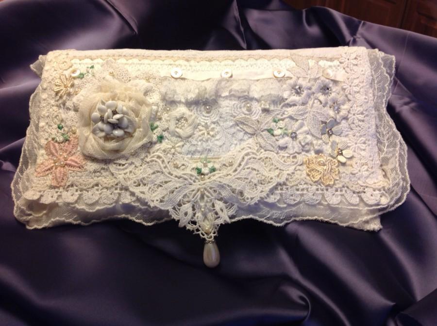 زفاف - Gorgeous Vintage Lace Wedding Bridal Clutch Bag