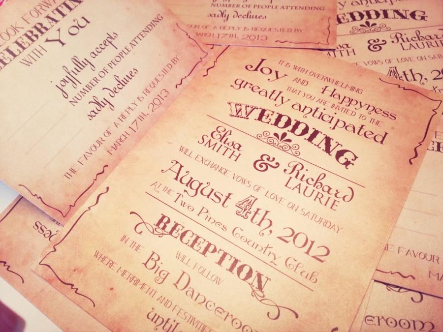 Hochzeit - Country Wedding Invitations - Rustic Country wedding invitation sample  - {Milwaukee design}